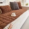 Handmade Autumn/Winter Plush Straight Row Sofa Cushion - New Thickened Design