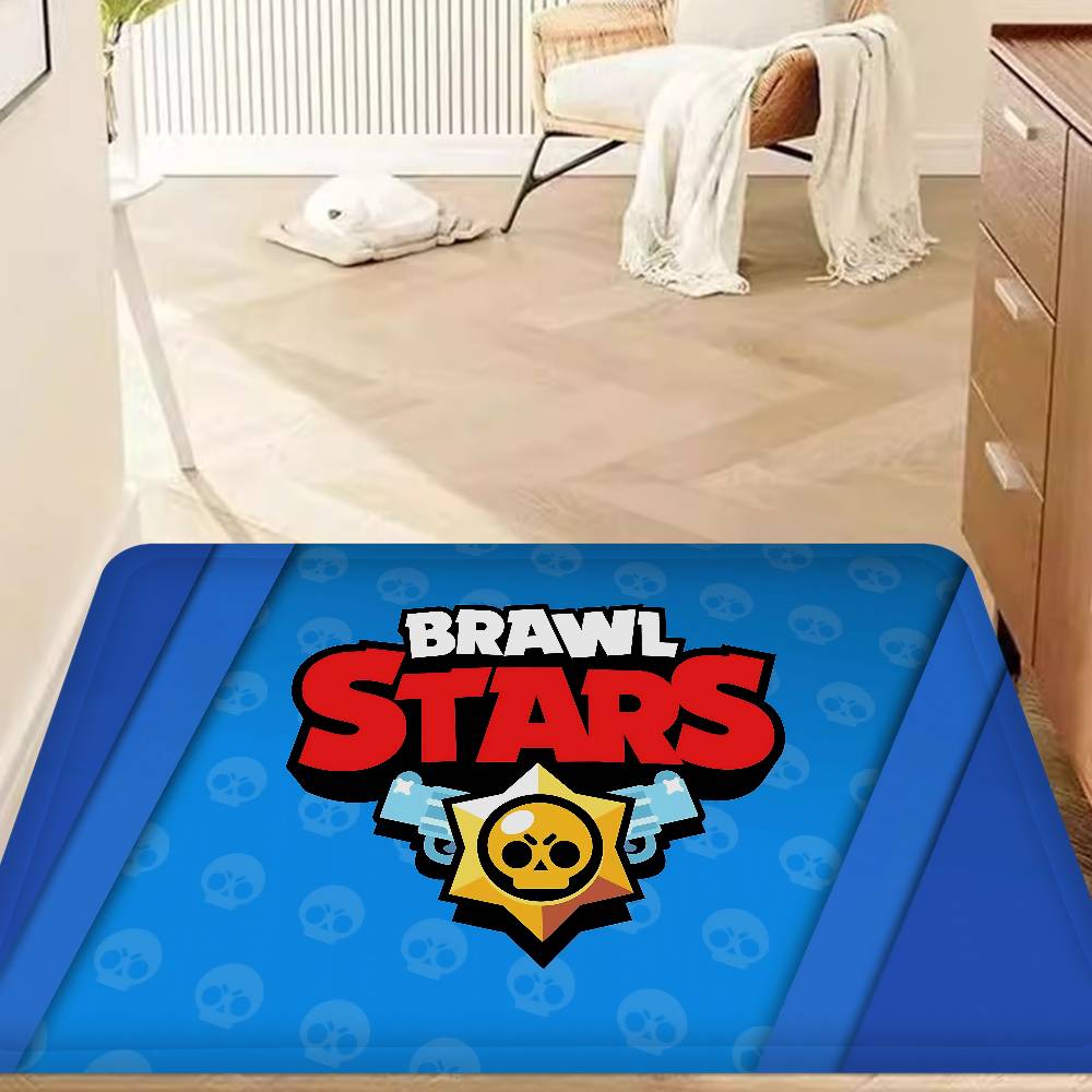Cute Cartoon B-Brawl Game Floor Mat Retro Multiple Choice Living Room Kitchen Rug Non-Slip Modern Home Decor