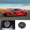 Black Carbon Fiber Start Stop Engine Switch Button Sticker For Corvette C8 20-21