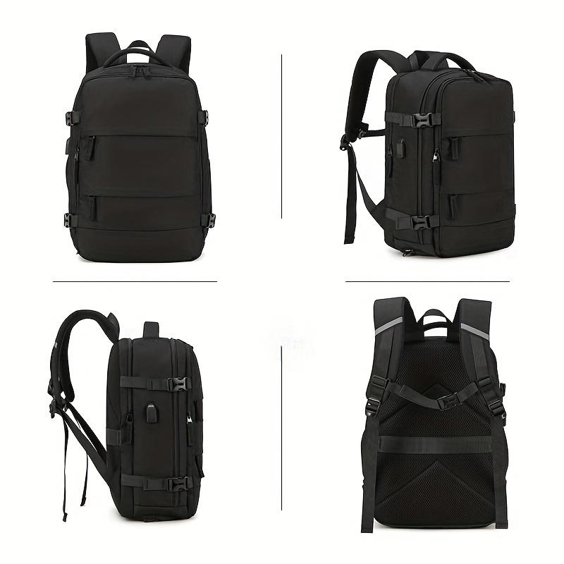 Large Capacity Business Travel Backpack with Laptop Compartment, Durable Polyester, Adjustable Straps, Shoe Storage & Wet/Dry Separation