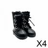 2 Pairs of Boots for 30cm Dolls, Model: BJD Doll Shoes with Back Zipper, Miniature Booties