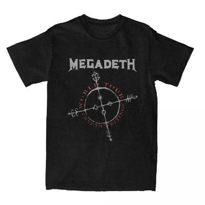 100% Baumwolle Lustige Rundhals Schwarz Metal Death Metal T-Shirts Kurzarm Kleidung Einzigartiges Megadeths Kryptische Schriften Shirt Männer Frauen