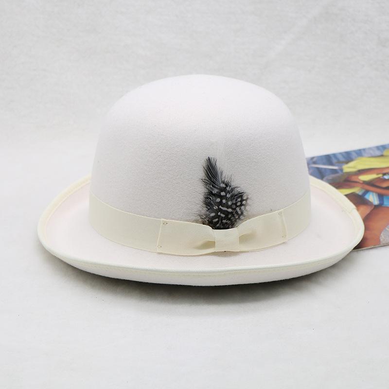 2025 New High Quality Man Fedora Unisex Gentleman Round Top Cap Cosplay Derby Bowler Hat British Shape Hat Autumn Magic Hat