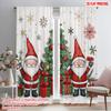 2pcs,2D Plane Printing Popular Curtains Cute Santa Christmas Tree Gifts_a (2) Versatile Fabric (without Rod) Festive for Bedroom