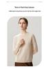 Lekasha Women's Cashmere Saddle Shoulder Round Neck Knitted Base Layer Sweater