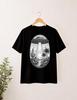 UFO Abduction Desert Scene T Shirt Funny Minimalist Alien Spaceship Graphic Tee Whimsical Cactus Night Apparel Retro Stargazer Gift