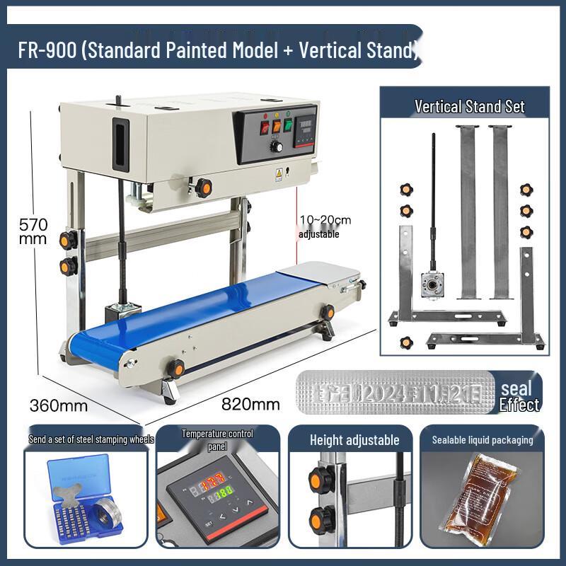 Wenchuang FR-900 Vertical Automatic Continuous Sealer CN plug (adapter included)
