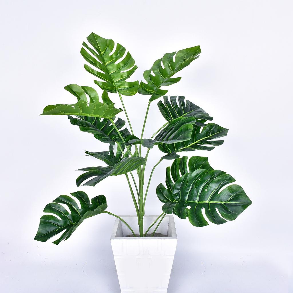 Home Decoration Artificial Plants Leaves 12 Heads Large Leaves Artificial Flower Latex Bridal Wedding Bouquet Simulated Plants