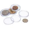 100 Pieces 18mm Coin Holder Capsules, Airtight Circular Clear Plastic Coin Containers, Secure Coin Storage for Collectibles, Commemorative Coins