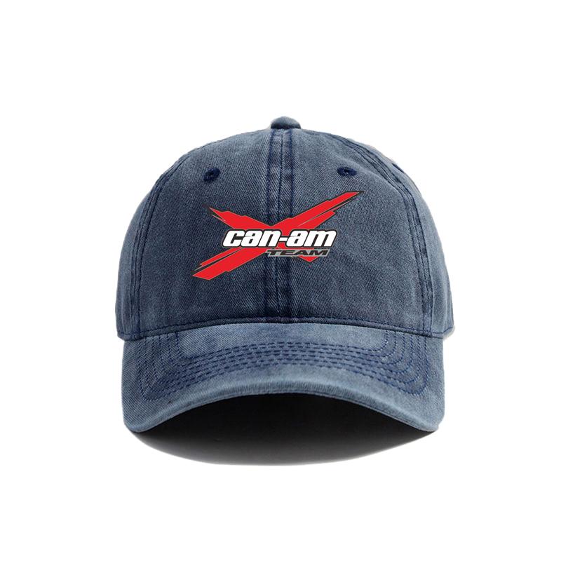 Can Am Team Baseball Cap Distressed Hats Cap Unisex Retro Outdoor Summer Adjustable Can Am Logo BRP Hat