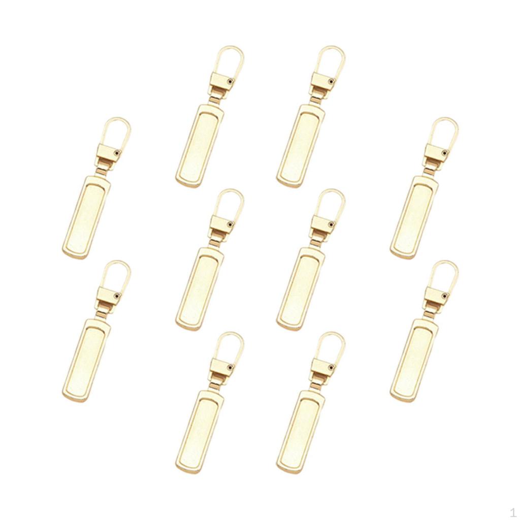 10Pcs Metal Zipper Heads DIY Sewing Accessories Fixer Fasteners Replacement Zip Tags Pullers