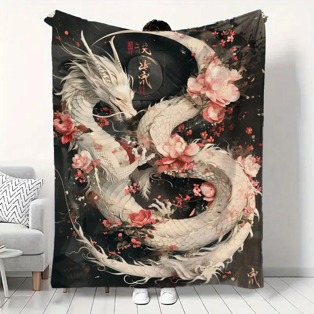 Japanese Landscape Samurai Geisha Flannel Fluffy Throw Camping Blanket for Children Adult Sofa Throw Blanket Modern Fashion Gift
