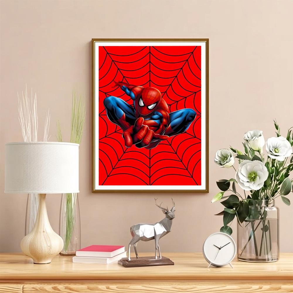 Creepy Spider 5D Diy Diamond Painting Round Diamond Diy Frameless Holiday Artwork Suitable For Home Office Wall Decoration