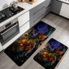 Elden Flannel Kitchen Mat Christmas Soft Area Rug Non Slip Floor Carpet Home Decoration