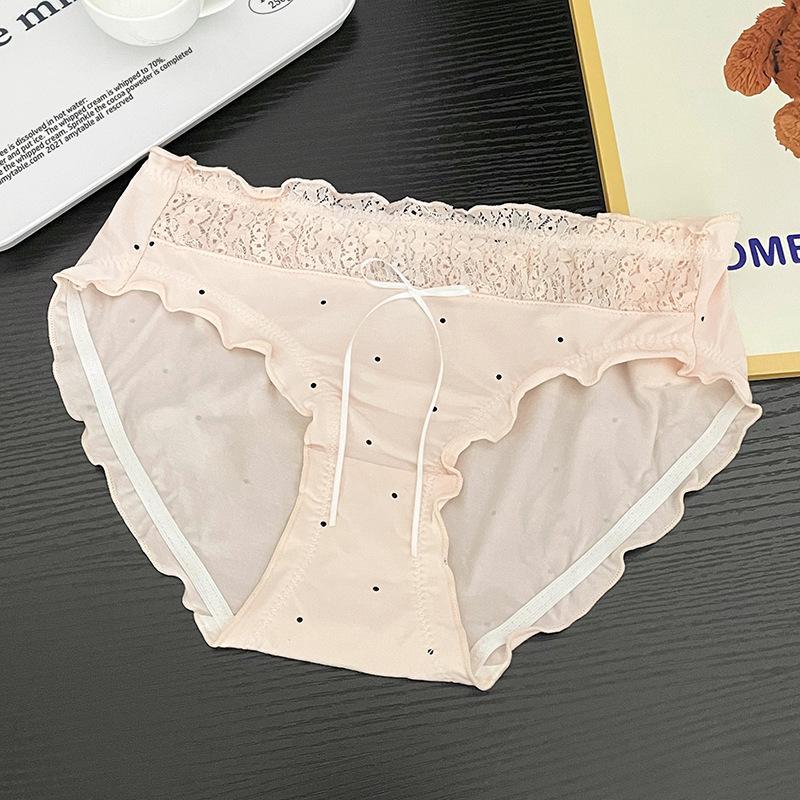 Girl Spring and Summer Lovely Dot Lace Pure Want To Pack Hip Briefs