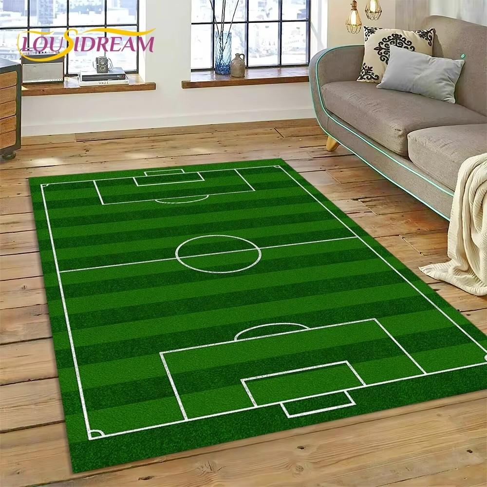 Soccer Football Field Rug Carpet for Living Room Bedroom Home Decor,Floor Mat Non-slip Decoration for Sofa Kitchen Doormat Gifts
