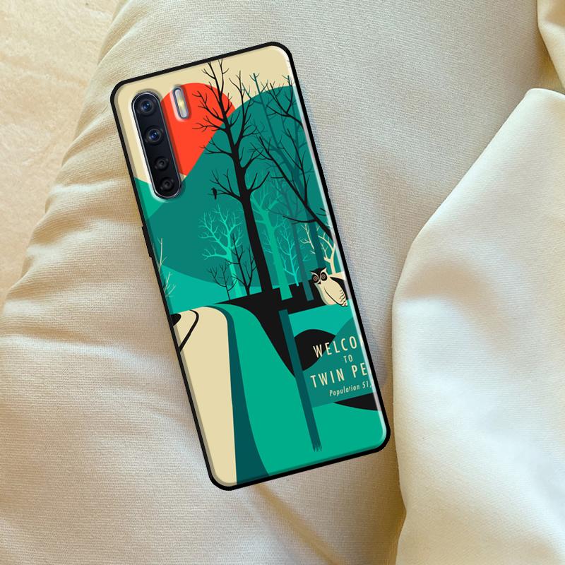 Welcome To Twin Peaks Case For Oppo A96 A76 A16 A18 A38 A58 A78 A98 A74 A94 A54 A80 A60 A40 A15 A17 A57 A5 A6 Pro