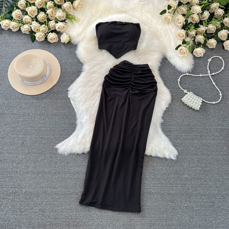 

Сладкий Сексуальный с Подушечками на Груди Высокая Талия Сумка на Бедро Модный Костюм Dark gray All yards