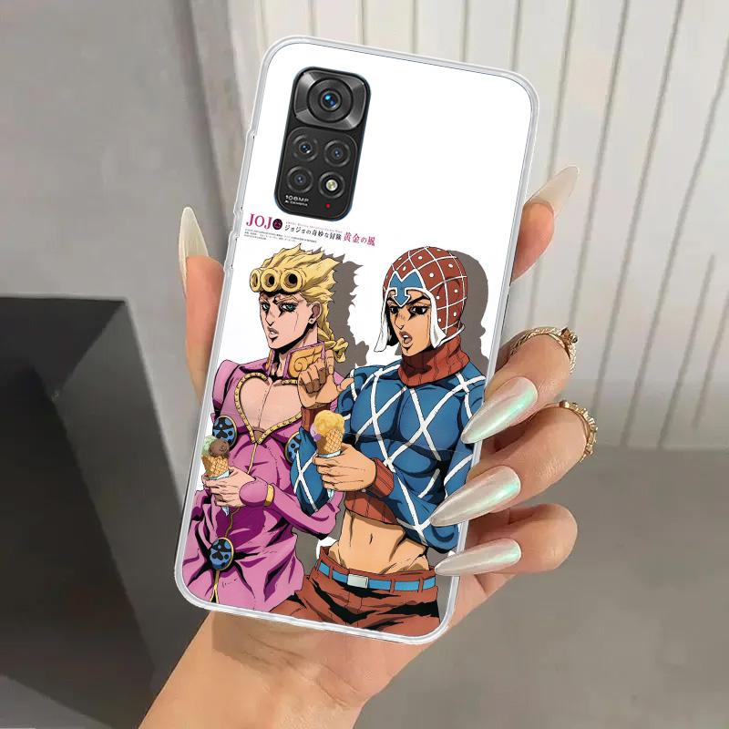 JoJo Bizarre Adventure Golden Wind Phone Case for Xiaomi Redmi Note 15 14 14S 13 12S 12 Pro 11S 11 Plus 11T 11E 10S Soft Funda P