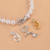 S925 Sterling Silver Zirconia Round Clasp for DIY Beaded Pearl Necklace or Bracelet