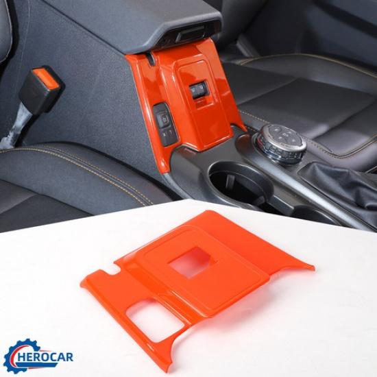 Orange Fensterheberschalter Knopf Zierleiste für Ford Bronco +2 Türen ABS