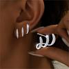 1 Set   Metal Circle Drop Small Earrings For Women Trend Pendant Piercing Earrings Set Jewelry Gifts