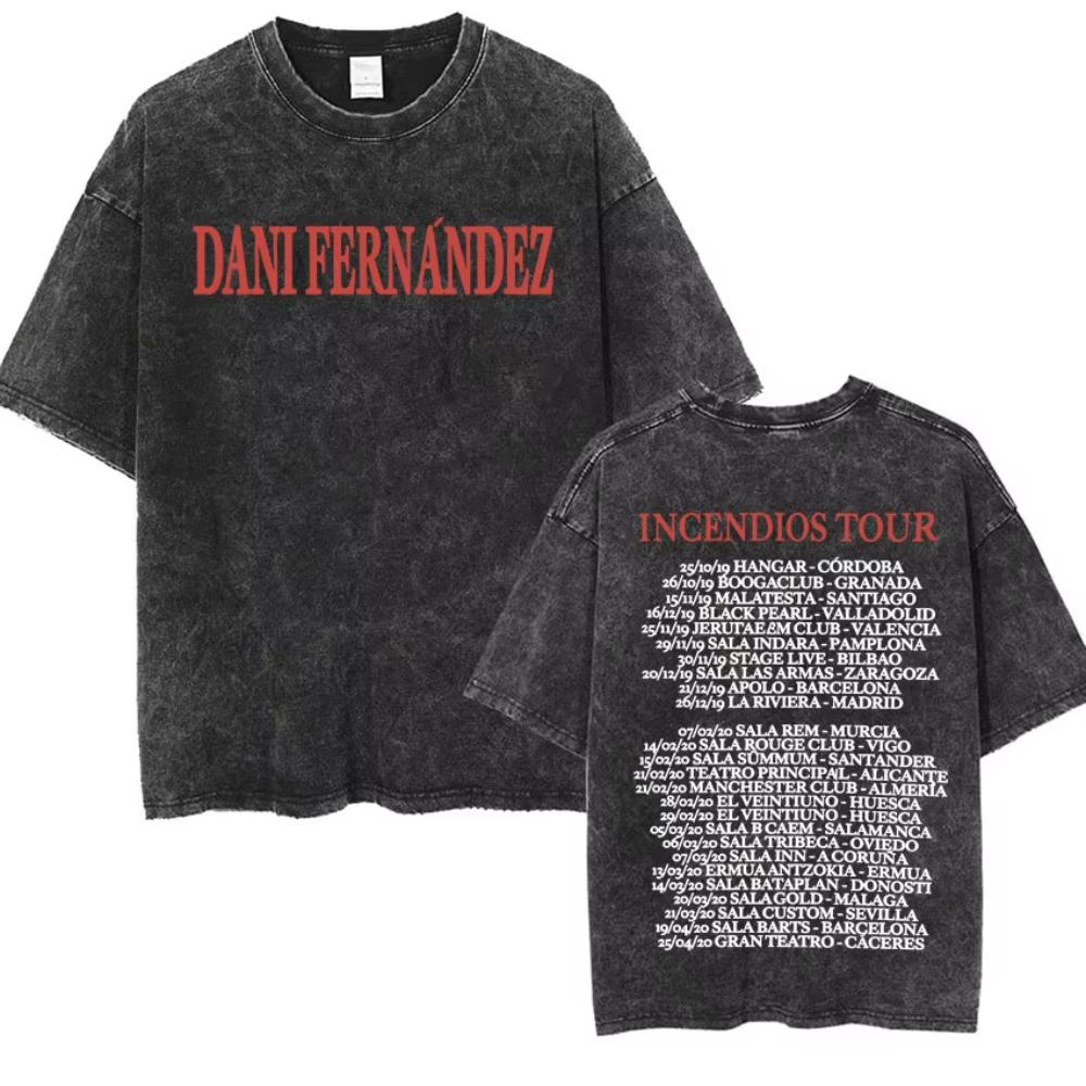 Dani Fernandez Harajuku Album Tour Vintage Washed YK Tshirts Men Women Tshirt Aesthetic Casual Cozy Oversized Tops Streetwear