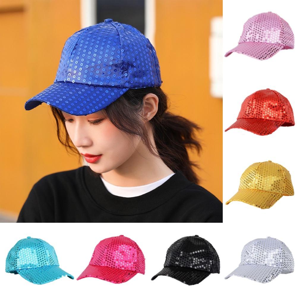 Sequined Peaked Cap Glittering Party Deco New Performance Prop  Party