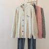 Winter 2025 Autumn Cardigan Embroidery Women Buttons Sweaters Knitting Fashion Casual Style Loose  Sweater