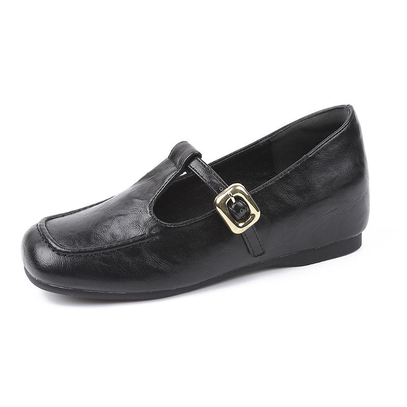 Fashion Mary Jane Retro Forest Style Casual Flat Shoes 2025 New Design Height Increased Women Shoes T-strap Daily Women Shoes