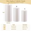 Runtow 3Pcs Wedding Cylindrical Bucket Cover Cloth ,Wedding Party Dessert Table Covers ,Birthday Background Decoration