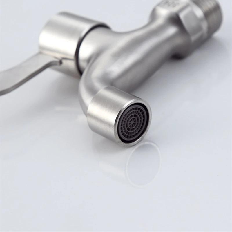 Stainless Steel Washing Machine Adapter Connector Bathroom Faucet Wall-mounted SUS304 Laundry Tab