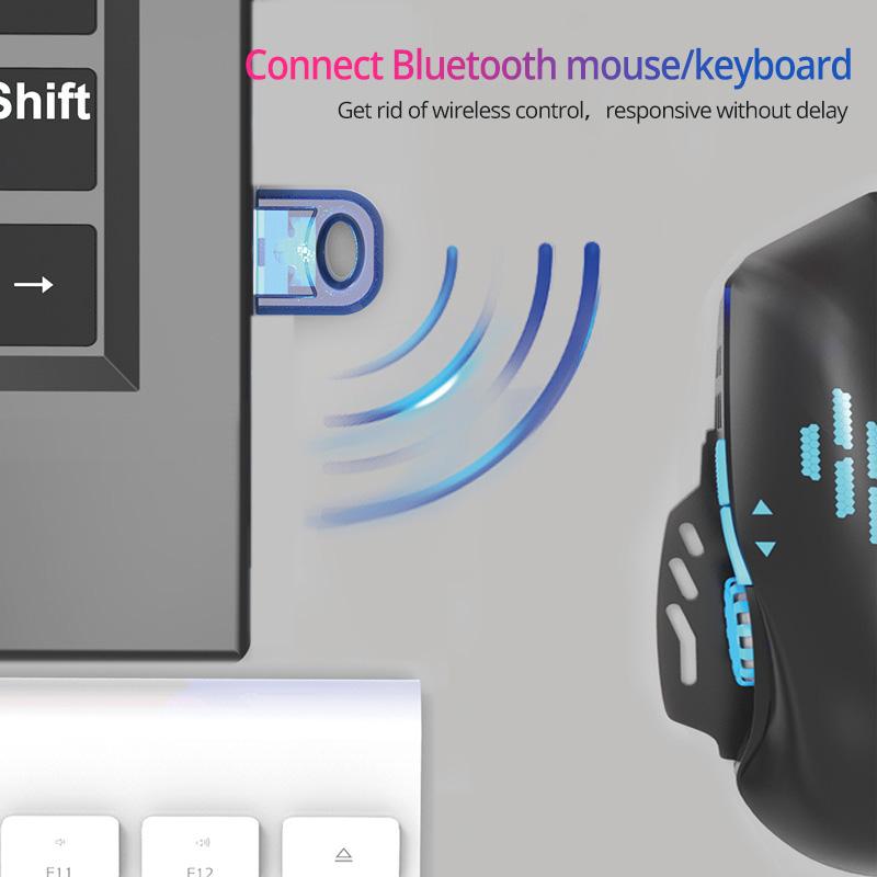FONKEN מתאם USB אלחוטי בלוטות' 5.0 מתאם שמע מיני אוזניות מדפסת עכבר 4.0 דונגל משדר מקלט למחשב PC