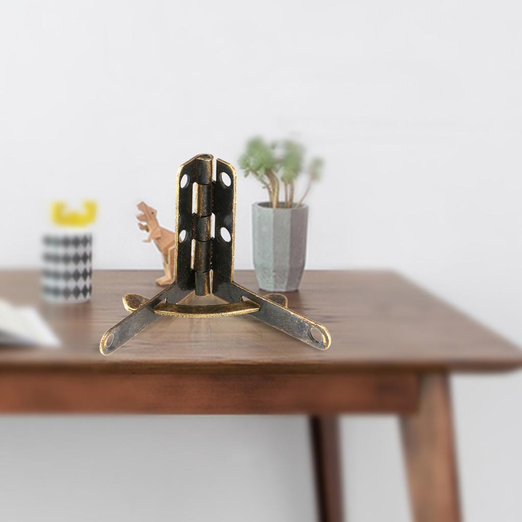 20pcs 90 degrees  Angle Support Spring Hinge for Small Jewelry Wine Case Watch Box Wooden Lid (Gold)