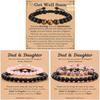 Geometric Crystal Black Matte Beaded Bracelet For Couples And Families Gift Set