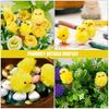 OSALADI 10 Pieces Mini Plush Easter Chicks, Small Plastic Stuffed Chickens, Flocked Chicken Toys for Crafts, Easter Chick Decorations, Party Favor