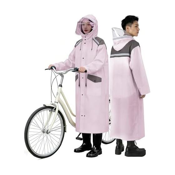 

[KINGLEAD] Raincoat, Compatible with Bicycle Backpacks [Ultra Lightweight, Comes with Double Transparent Rain Visor] Bike Commuting Rain Wear,