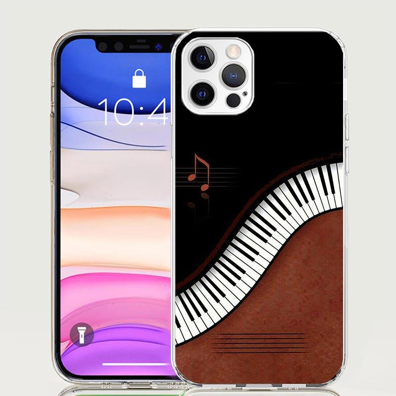 

Music Piano Keyboard Phone Case for Apple iPhone 17 Air 16 15 Plus 14 + 13 Mini 12 11 Pro Max 7 8 SE 16Max Soft Shell Cover Coqu iPhone 17 Pro