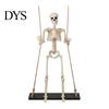 Festival Window Hanging Halloween Swinging Skeleton Decoration, 35" Large Spooky with Tree Decor Wooden Swing for Yard, Garden, Porch, Tree,