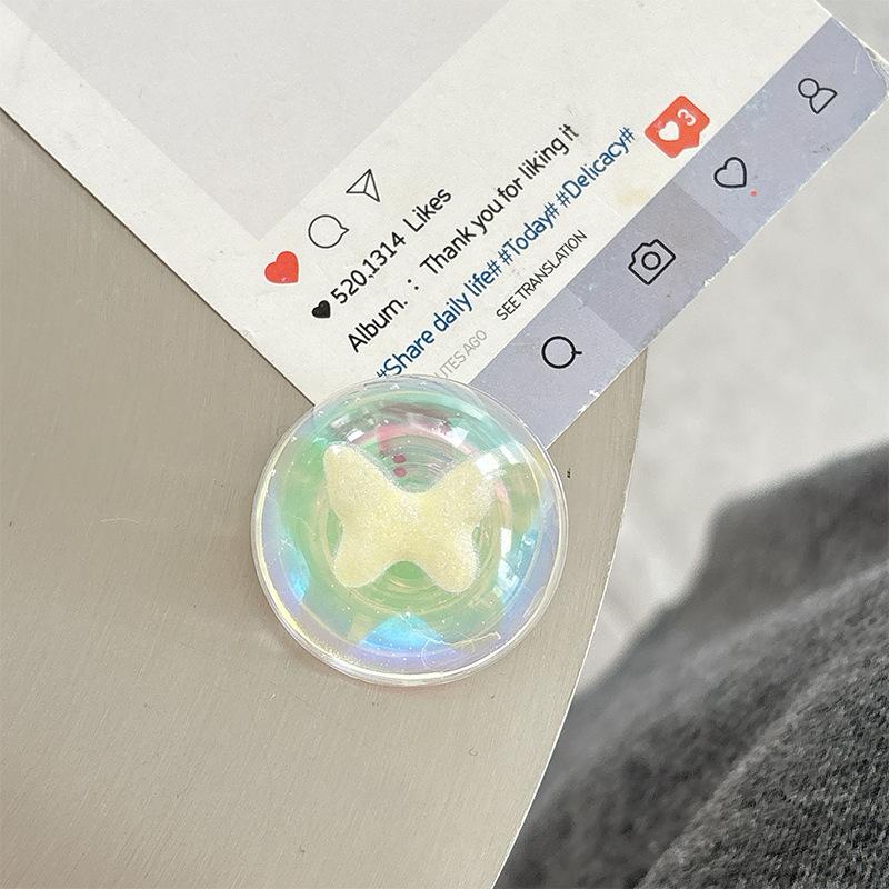 Wind Girl Heart Flower Bow Bear Transparent Airbag Mobile Phone Holder Paste Desktop Watch Chasing Drama