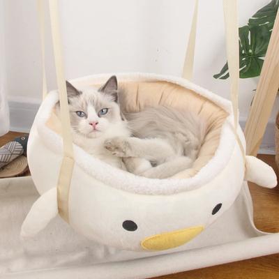 Hanging Design Cat Hammock Nest Short Plush PP Cotton Cat House Multi-purpose Warm Cat and Dog Pet Supplies Hammock  Cat Bed