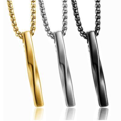 New Spiral Stainless Steel Titanium Steel Necklace European and American Men's and Women's Necklaces