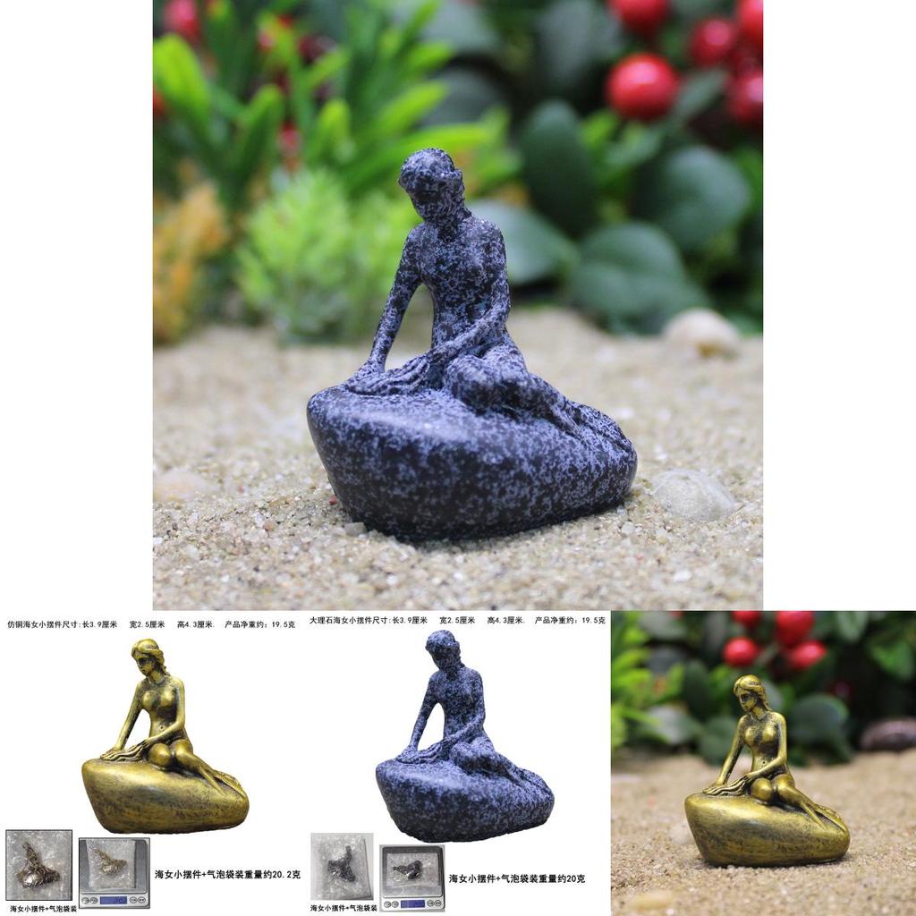 Mermaid Resin Sculpture With Copper Finish For Home Decor And Giftgiving