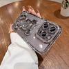 Applicable To IPhone 16 Mobile Phone Case Rhinestone Flash Powder Quicksand Violent Bear Apple 15 ProMax Advanced Sense Anti-fall Cover