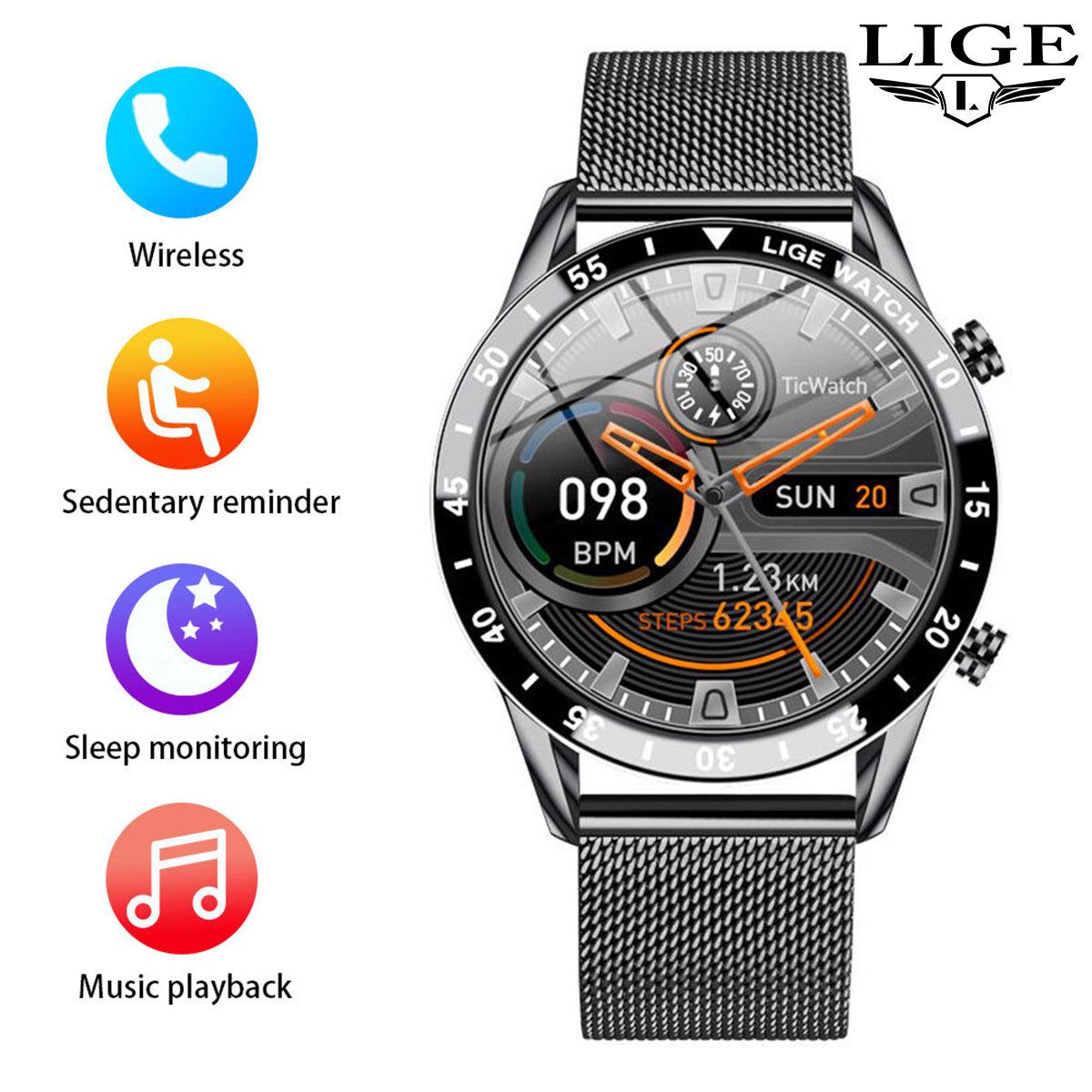 

Waterproof Bluetooth Smart Bracelet: Heart Rate, Blood Pressure & Oxygen Monitor, Remote Photo, Business Calls