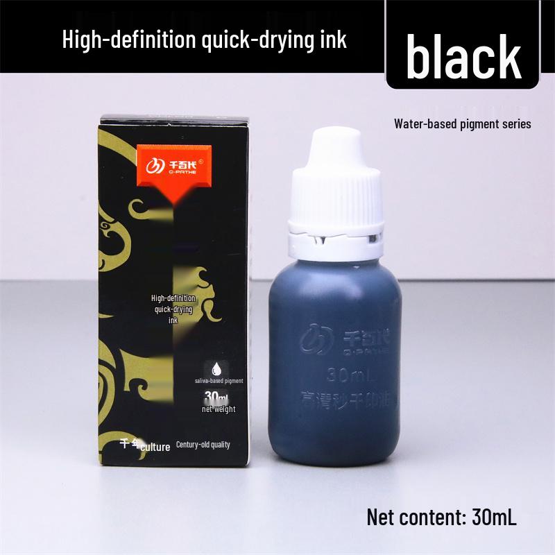 Quick-Dry Dual Ink Pad: Red, Blue & Black - Square & Round Options for Office, Oil & Water-Based Stamping