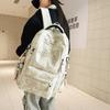 Schoolbag new schoolbag Korean version ins tooling style trend couple backpack large capacity middle and high school students air cushion backpack
