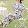 Elegant Women's Pants Sets Summer Casual Two Piece Set for Woman Vintage Clothes