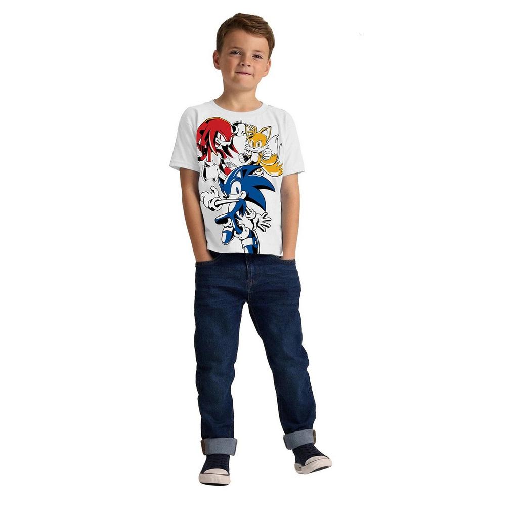 Sonic The Hedgehog Childrens/Kids Team Sonic Characters T-Shirt (Pack of 3)
