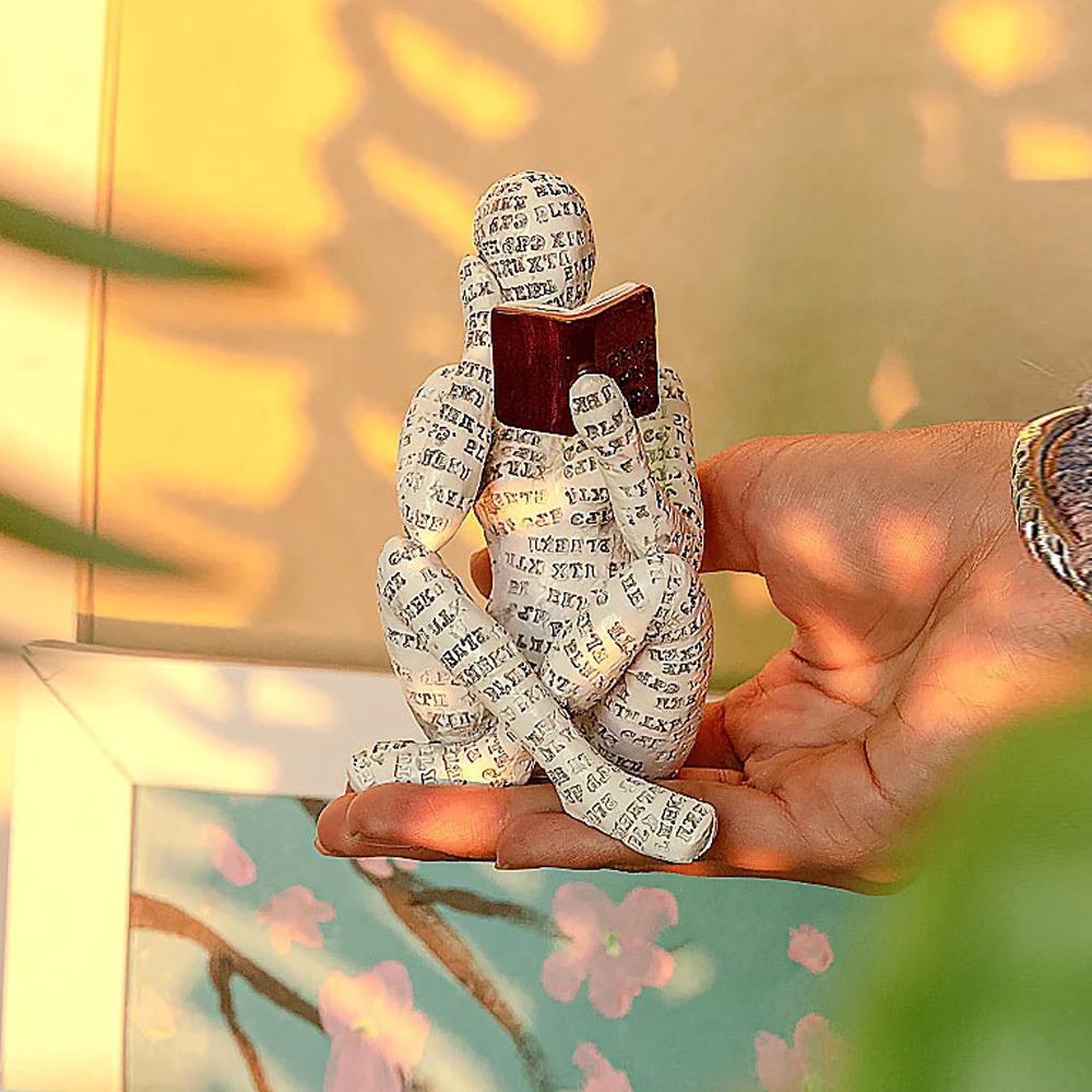 Nordischer Stil Harz Abstrakte Figur Skulptur Desktop Einfache Handwerkskunst Ornamente Statue Mumienfiguren Heim Wohnzimmer Dekoration